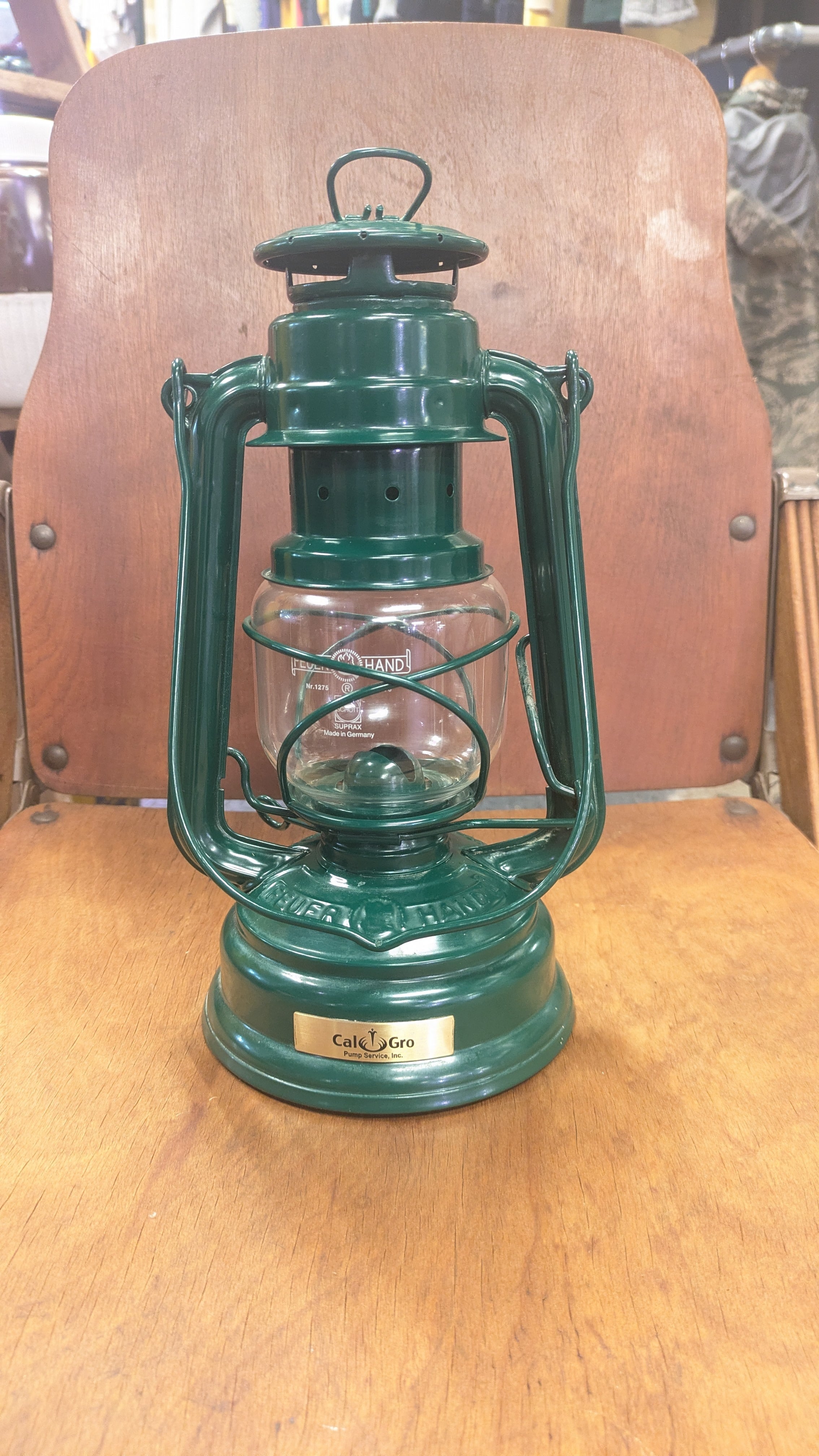 Vintage FeuerHand 276 Lantern Lamp W.Germany Green ビンテージ
