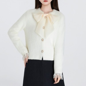 fluffily lace feminine knit cardigan m1340