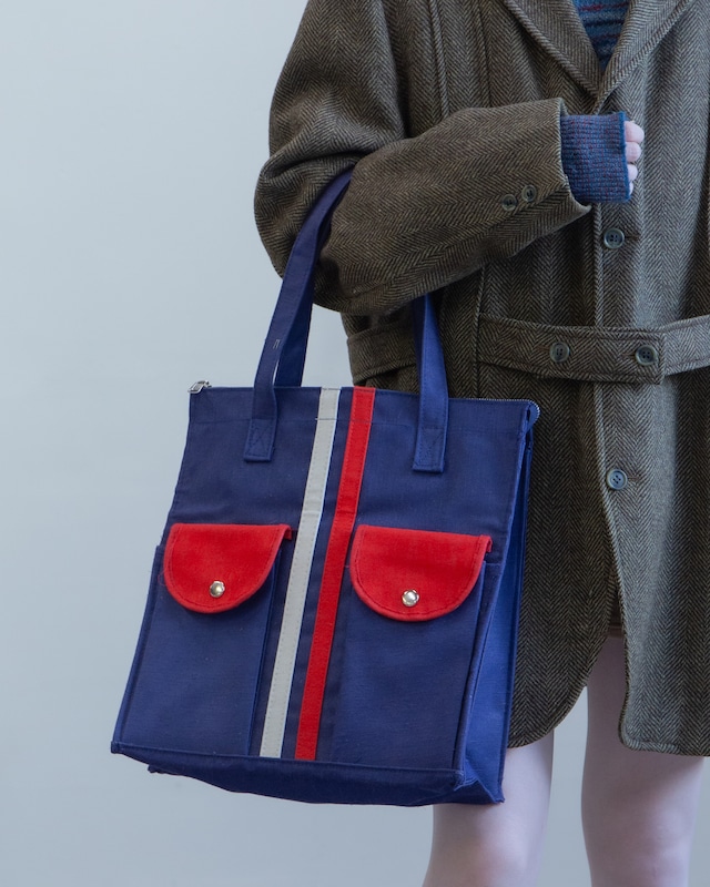 1970s vintage tricolor tote bag