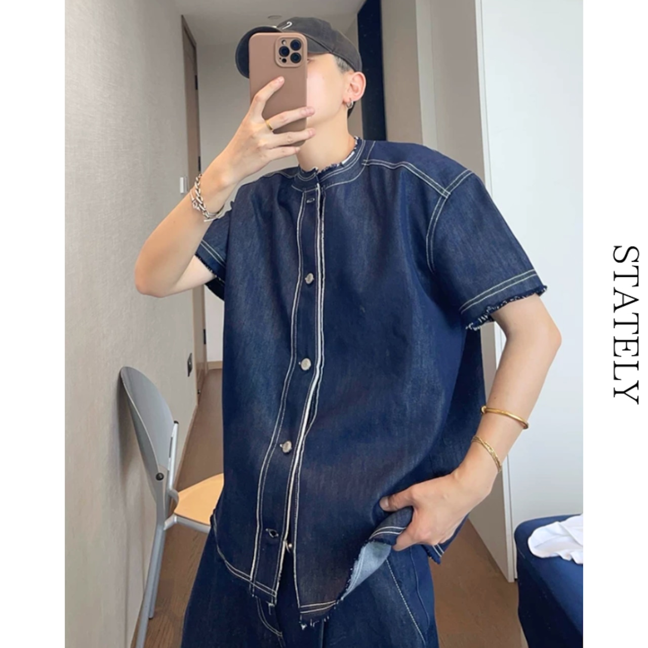 Raw Edge Denim Shirt デニムシャツ_T262・画像7