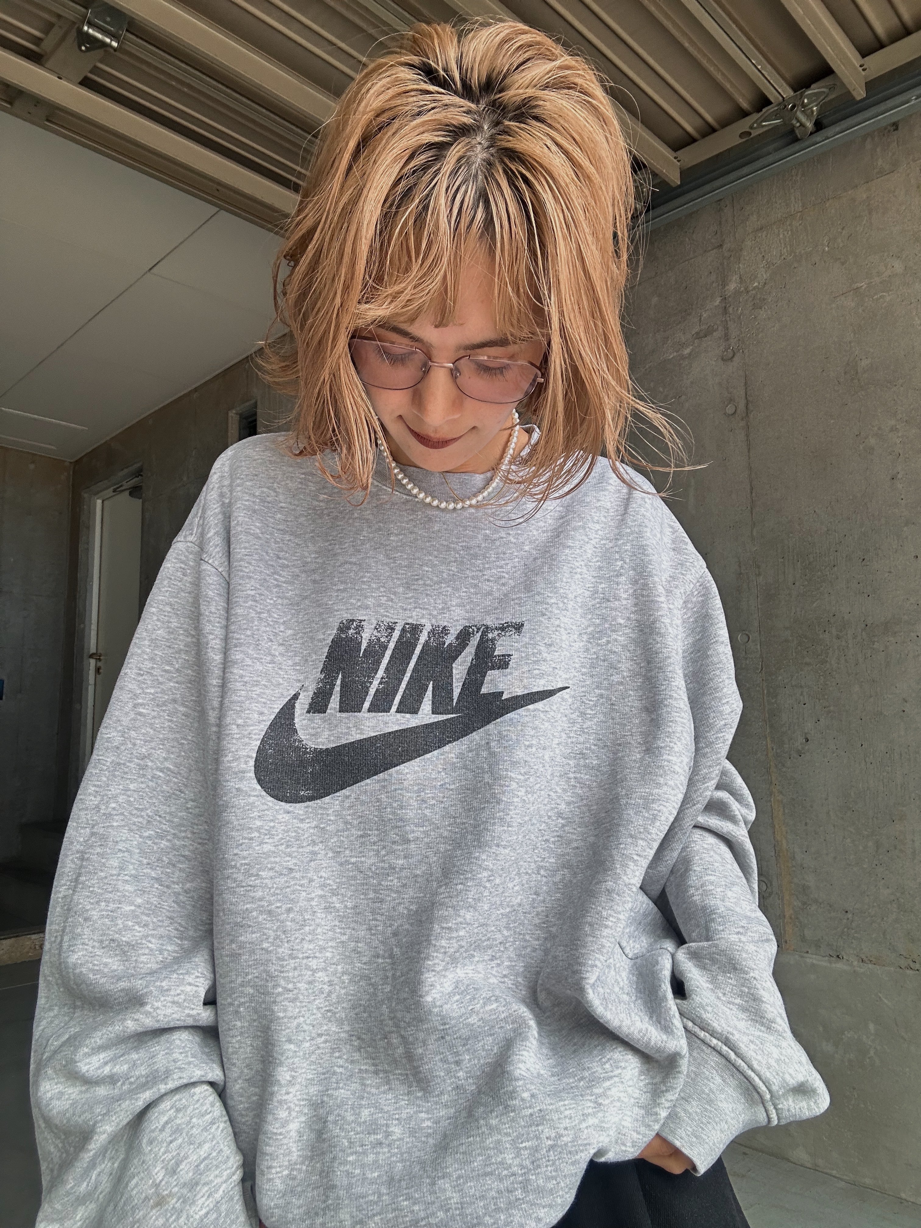 (CS2158)00’s OLD NIKE logo printed sweat