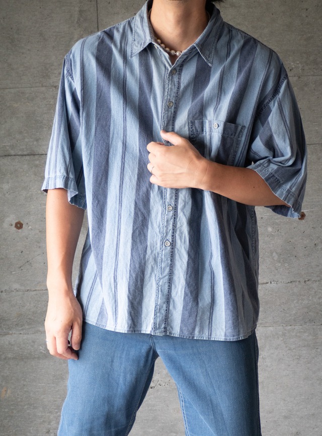 "IMPORTANTE" 1990s Wide stripe shirts