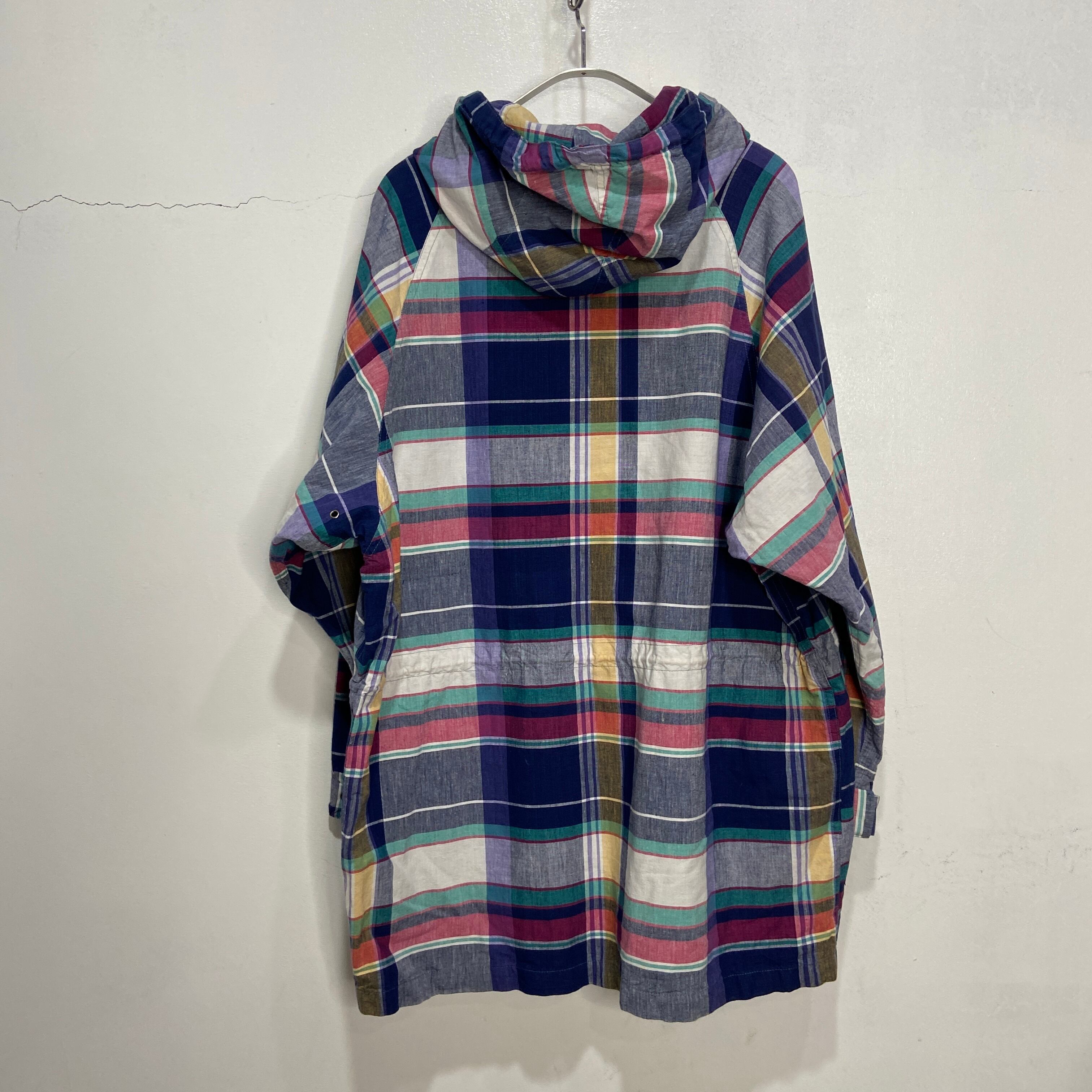 80s Ralph lauren チェック柄コットンマウンテンパーカー S 80s Ralph lauren チェック柄コットンマウンテンパーカー S