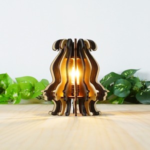 「ねこ」木製フロアランプ