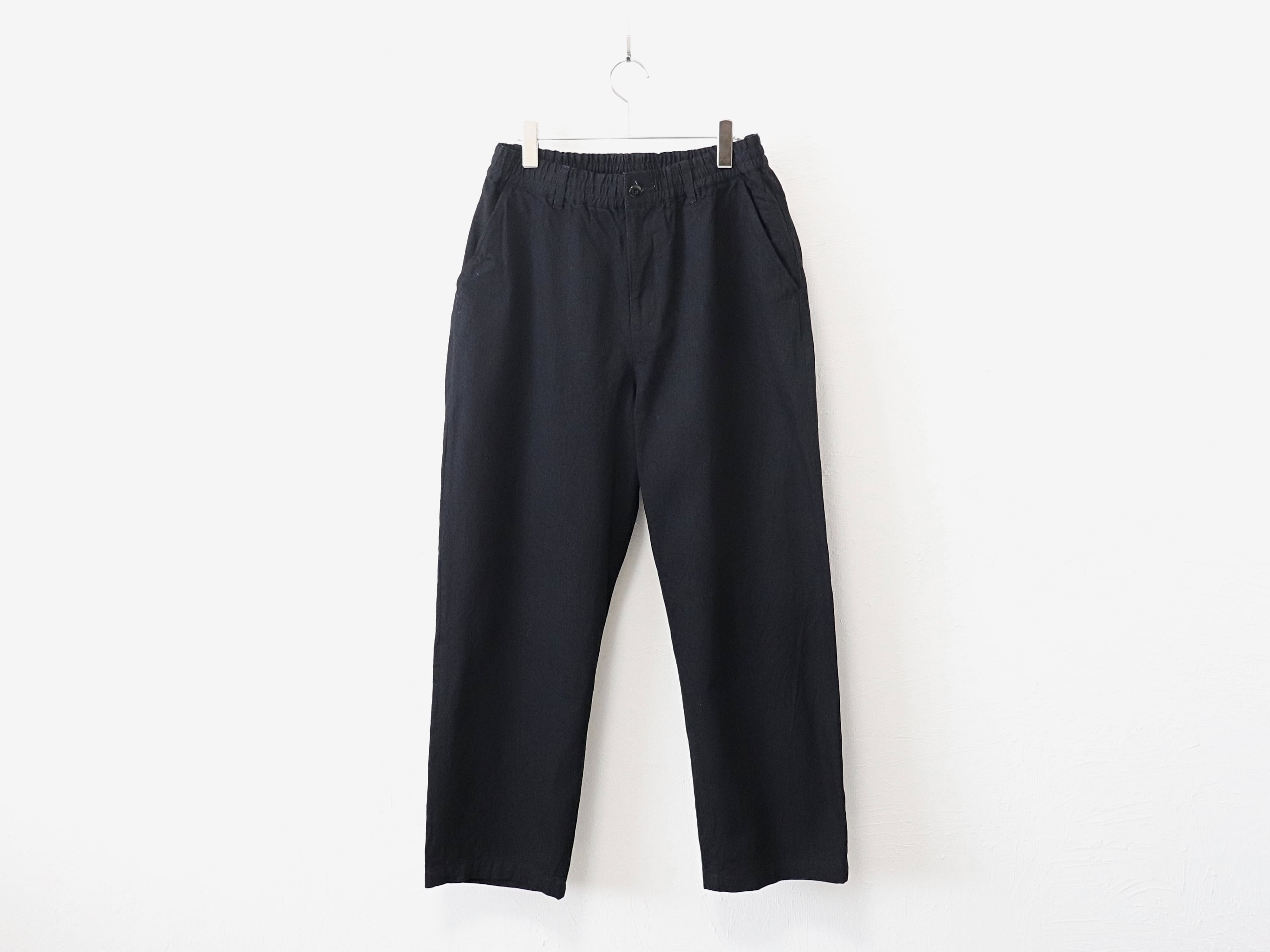 have a good day / DENIM RELAX TROUSER PANTS - BLACK ハブアグッド