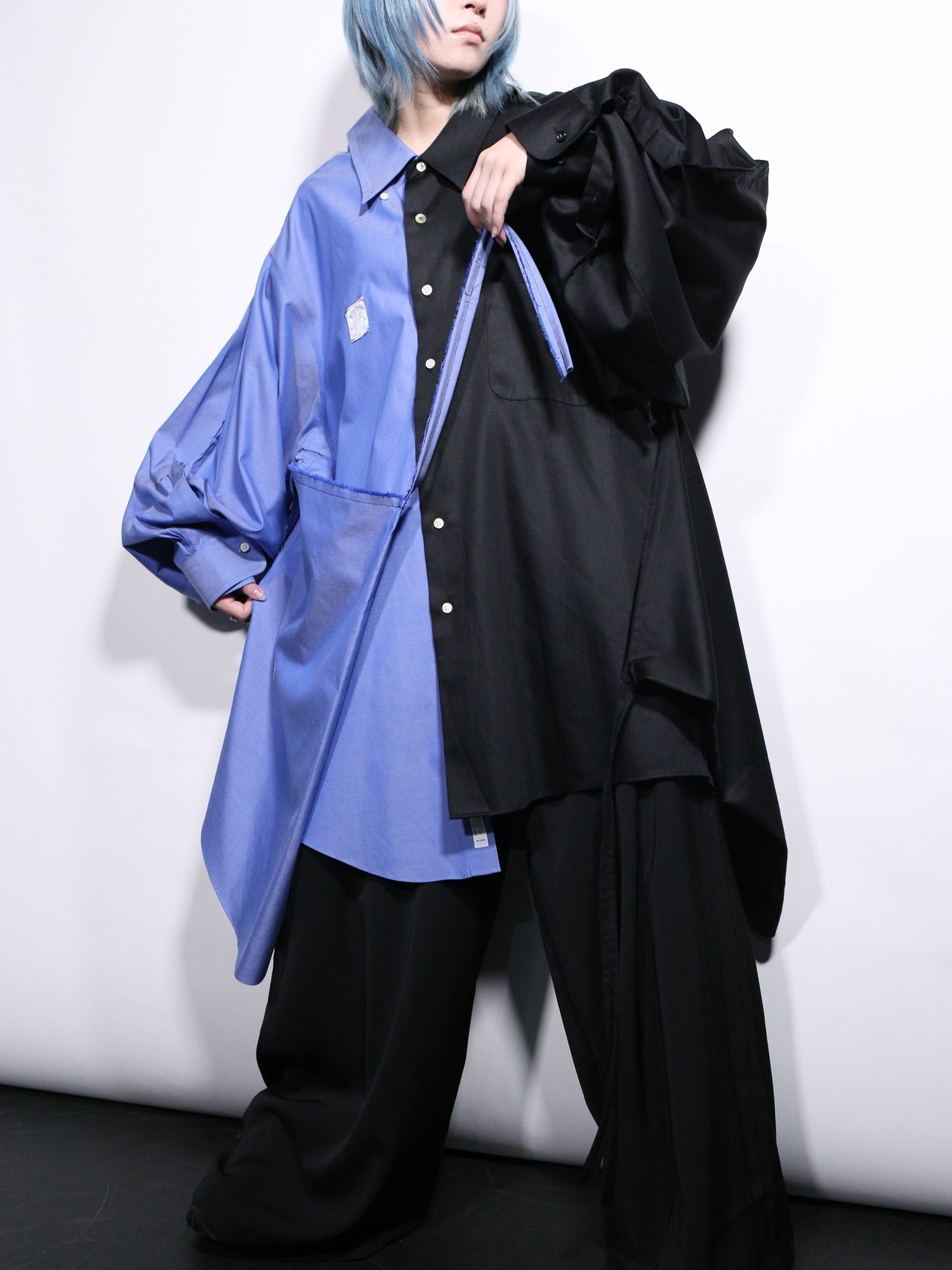 REMAKE / 変形 docking design asymmetry shirt - 3