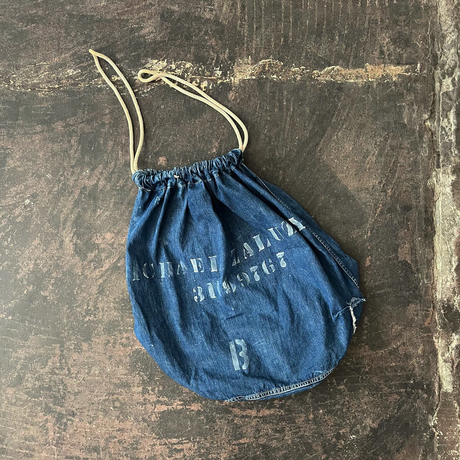 USA Vintage 70s Laundry Bag デニム バンダナ レトロ