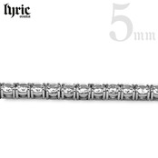 5mm 20cm luxury tennis bracelet silver
