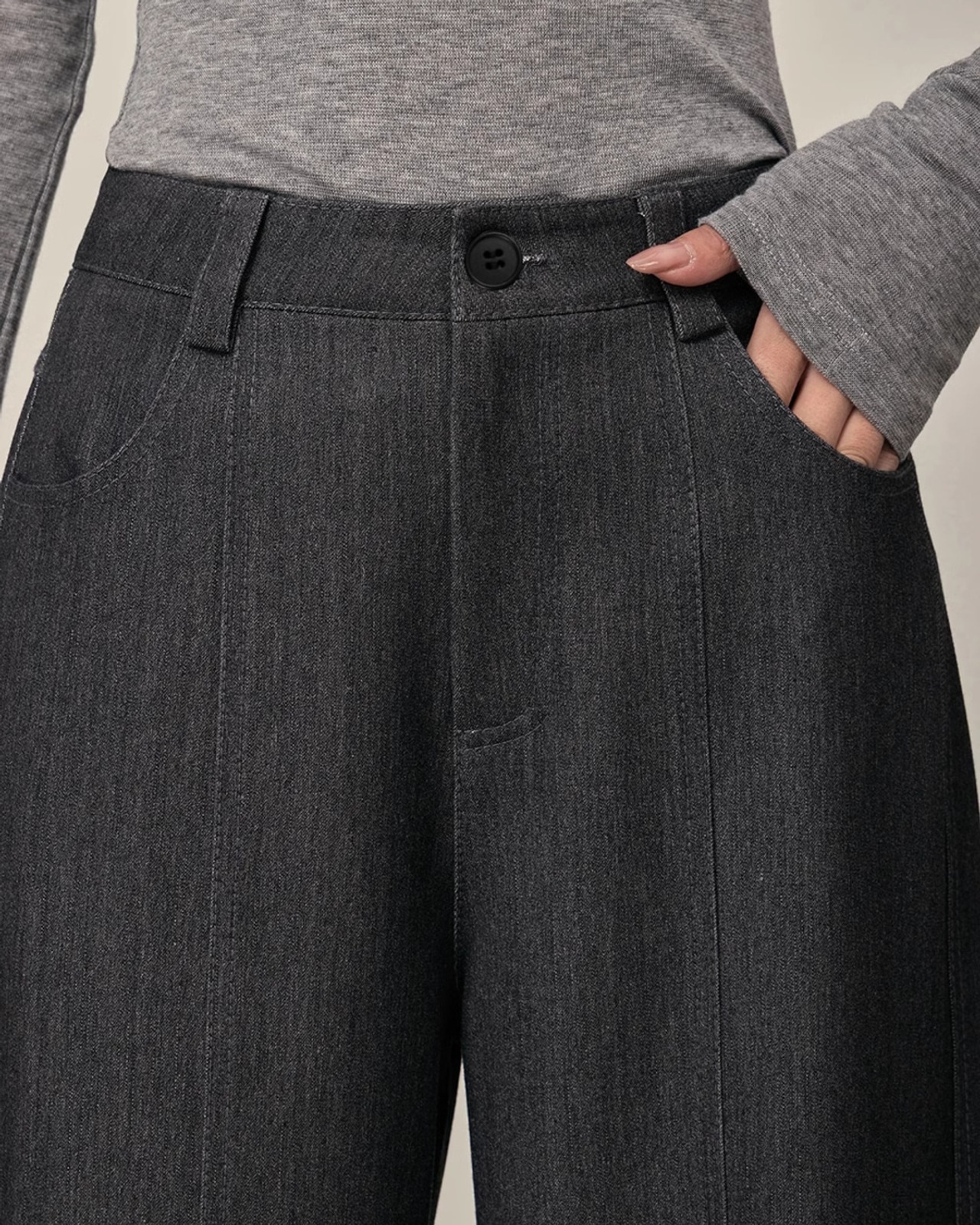 High waist wide Slacks T20408