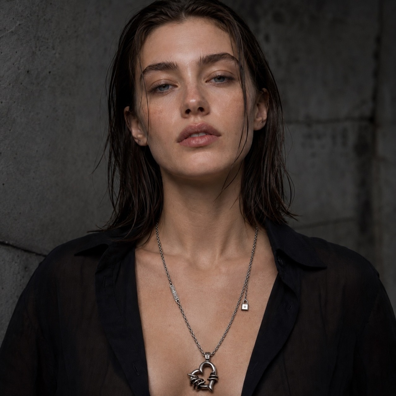 THORNY HEART #1 NECKLACE with GODSIZE® I.D. TAG / ソーニーハート#1ネックレス ゴッドサイズ® I.D.タグ