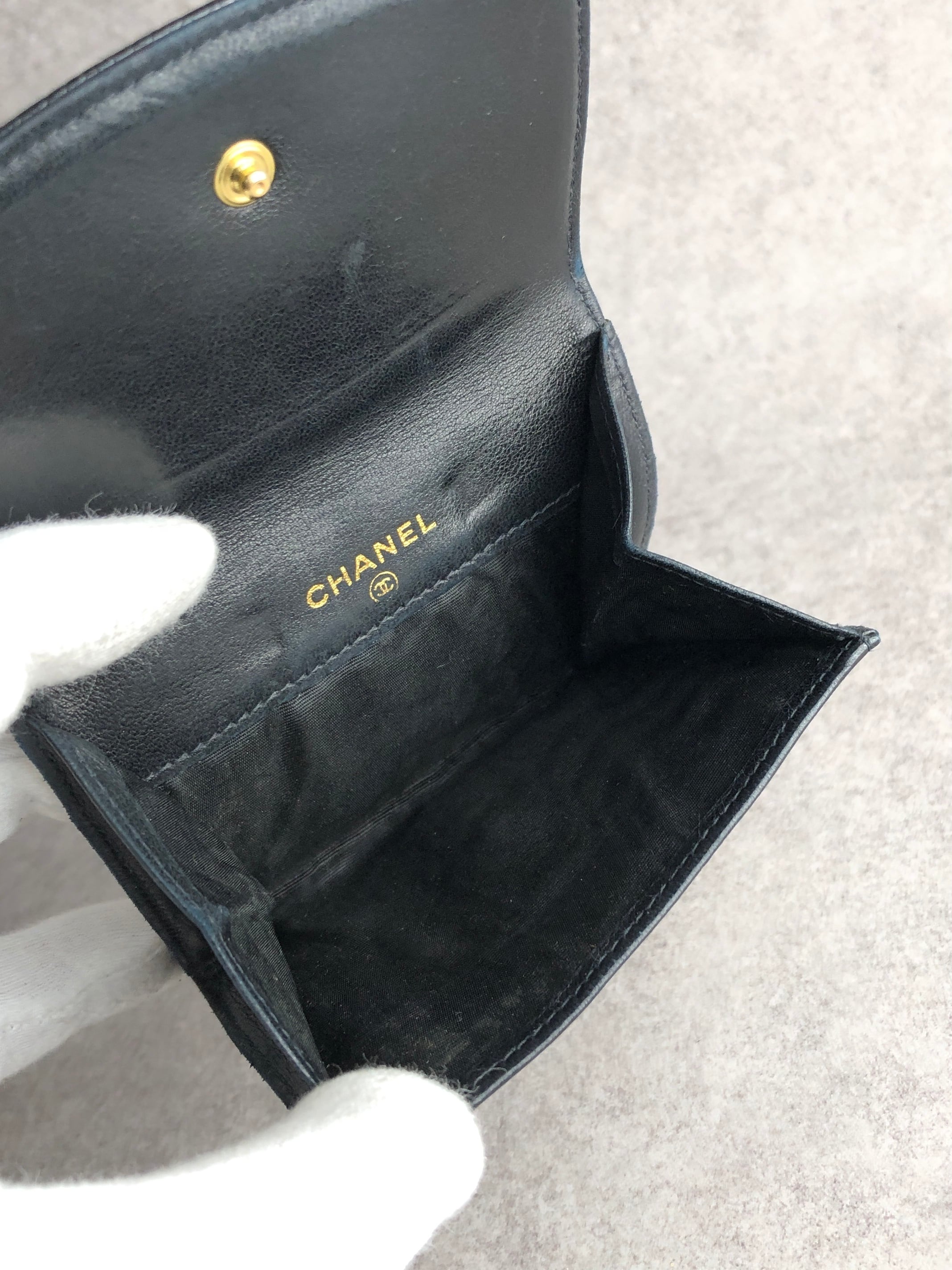 CHANEL シャネル 財布 ブラック ココマーク キャビアスキン コイン