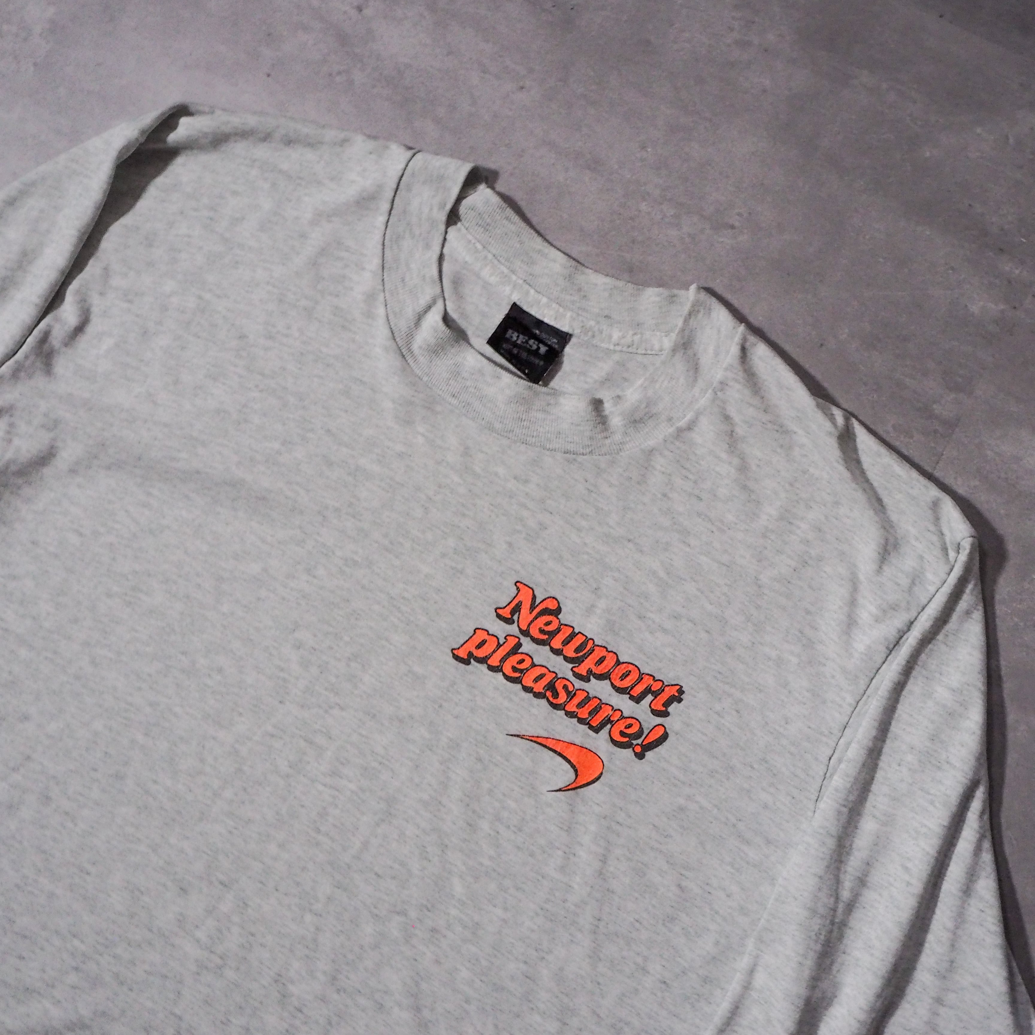 90s “newport” long sleeve tee shirt made in USA fruit of the room