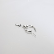 THIN HOOP -raised by wolves- [LARGE] with OVAL and CROSS / レイズド・バイ・ウルヴス シンフープ L ウィズ オーバル&クロス