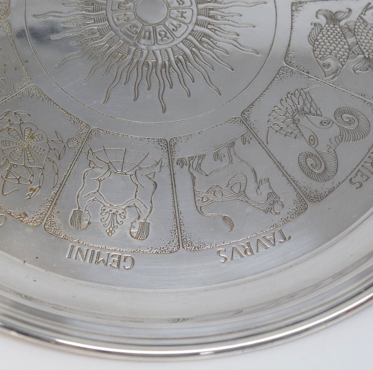 Christofle クリストフル FLEURON 12星座 トレイ 直径32.5cm | 一丁目