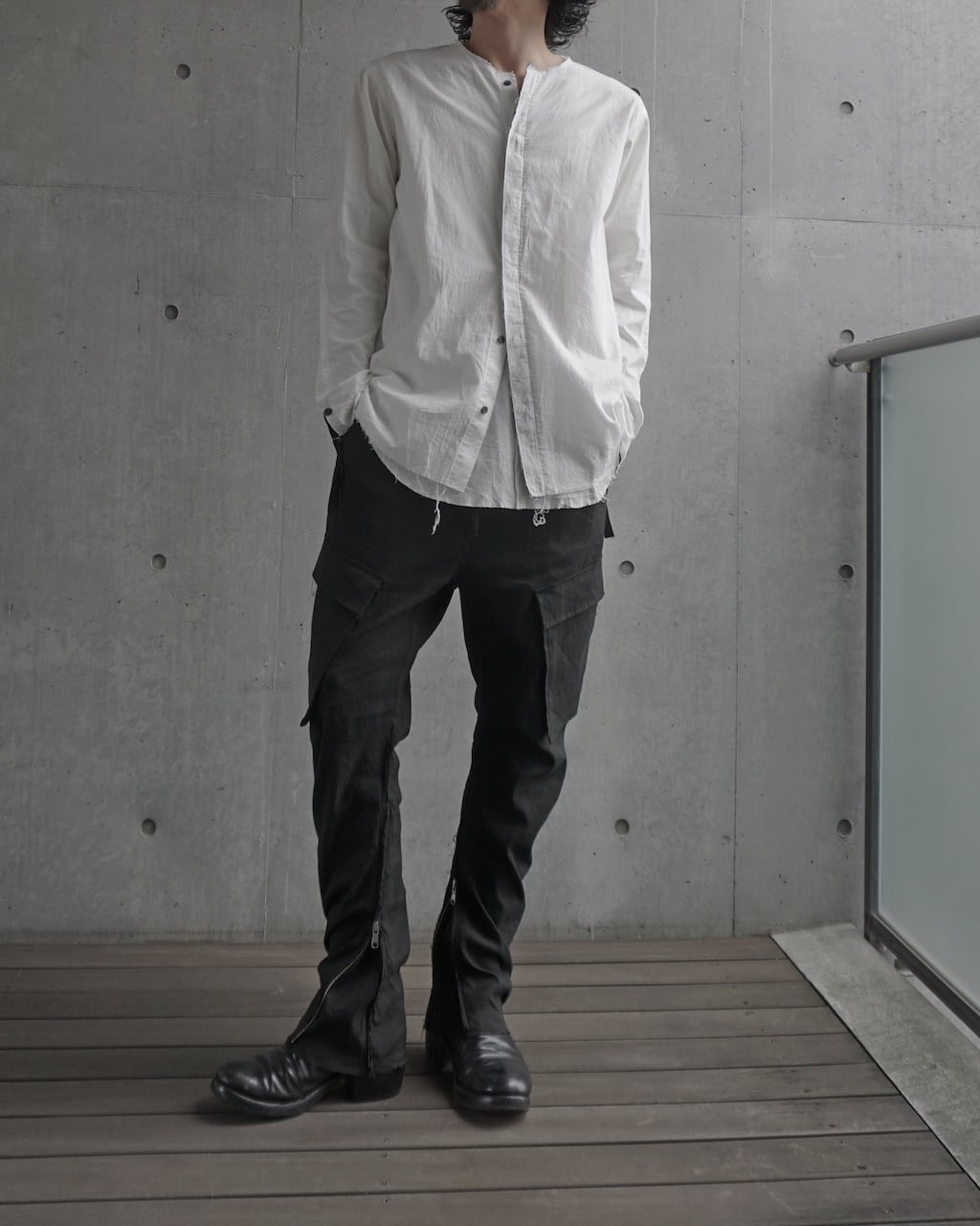 【FINTEX】フィンテックス Super120’s and CASHMERE 26SS[PRE] ご予約限定品 / LINEN RIBBON SHIRTS / WHT | ASKYY TOKYO