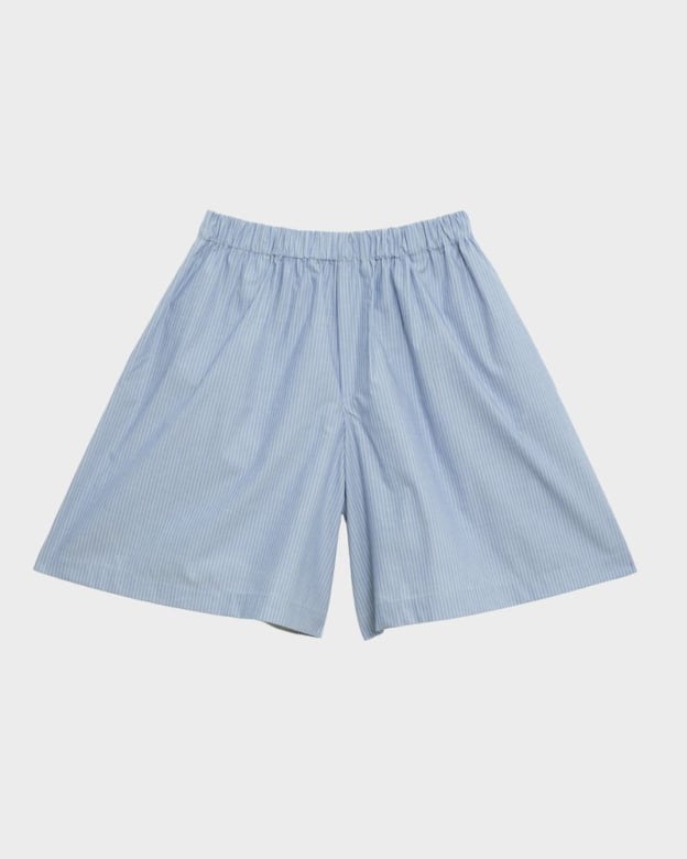 BASERANGE ベースレンジ LIMBER SHORTS AU24 M Baserange (ベースレンジ) CLAUDE SHORTS (BLUE STRIPE) | H Nagano