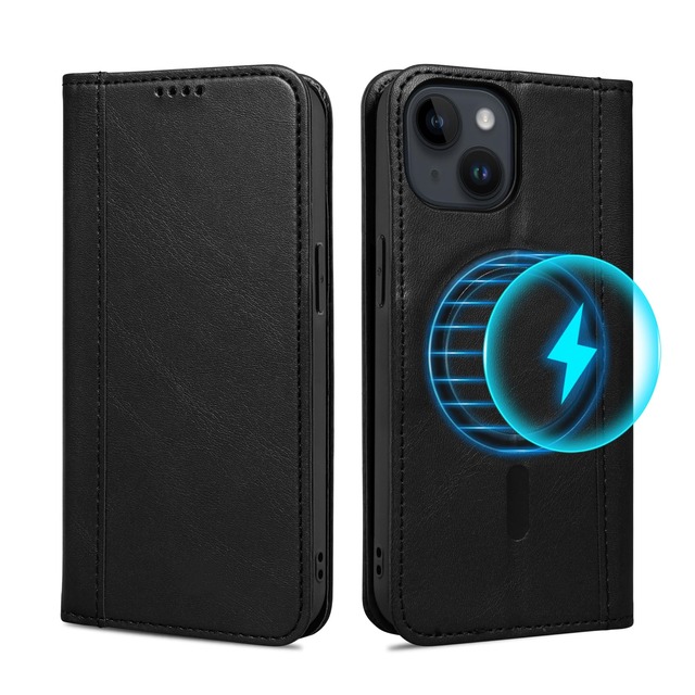 iPhone 15 用 ケース 手帳型 MagSafe対応 iPhone15 用 手帳型ケース Rssviss アイフォン15 用 ケース カード収納 スタンド機能 全面保護 衝撃吸収 スマホケース MagSafe 対応 内蔵マグネット 財布型 アイホン15 用 ケース iPhone 15 専用 MagSafe対応 手帳型ケース 6.1inch ブラック