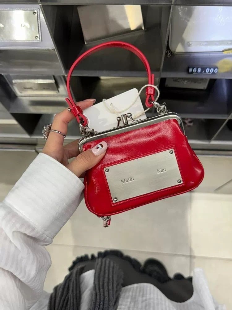 Matin Kim】Frame Mini Wallet Daily Chain Bag | in the mist Matin Kim】Frame Mini Wallet Daily Chain Bag | in the mist