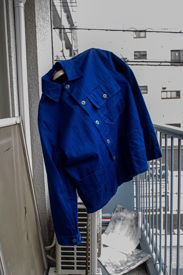60s- German Work Herringbone Jacket