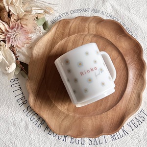 plastic name kid mug <flower>