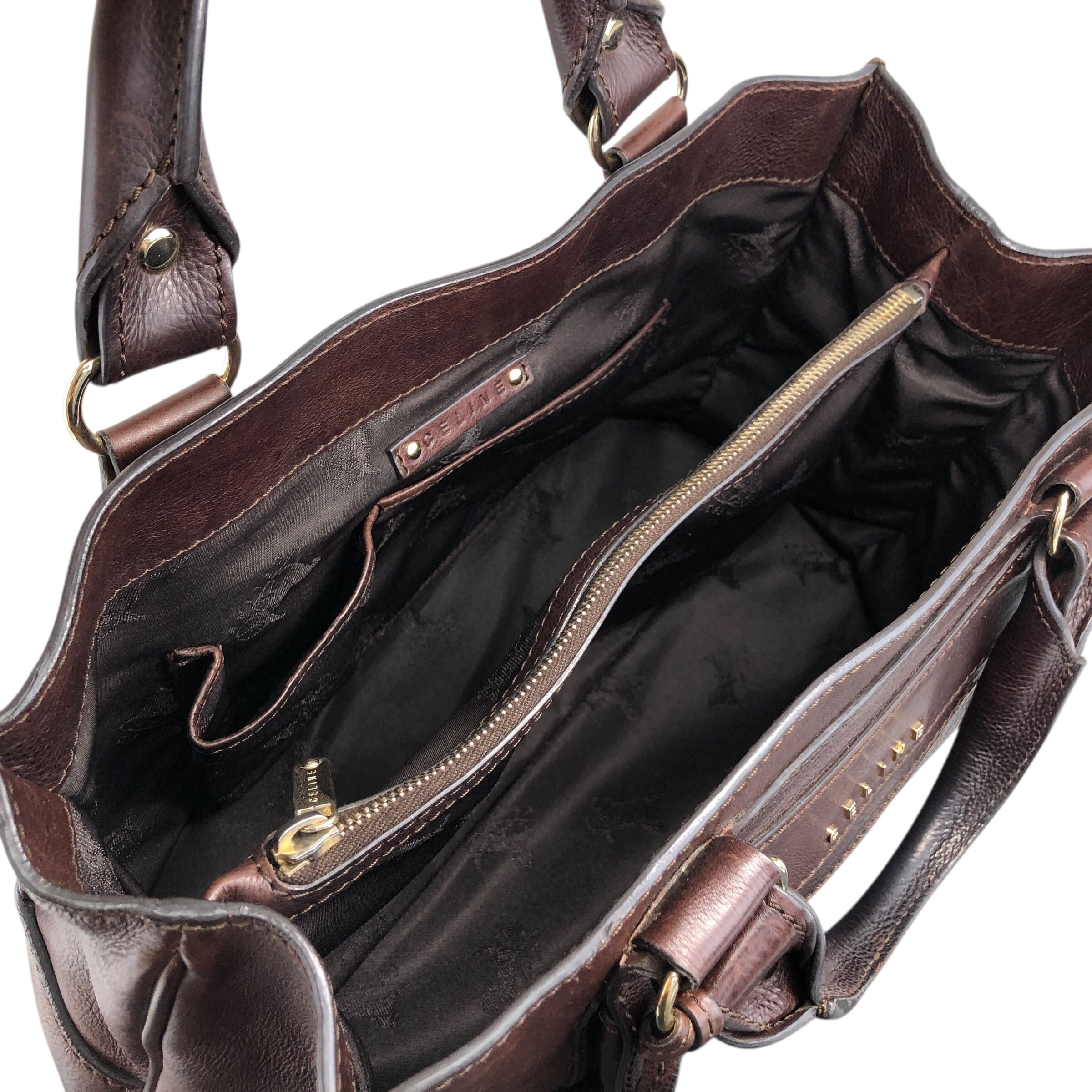 CELINE セリーヌ ブギーバッグ ハンドバッグ ブラウン 馬車 レザー