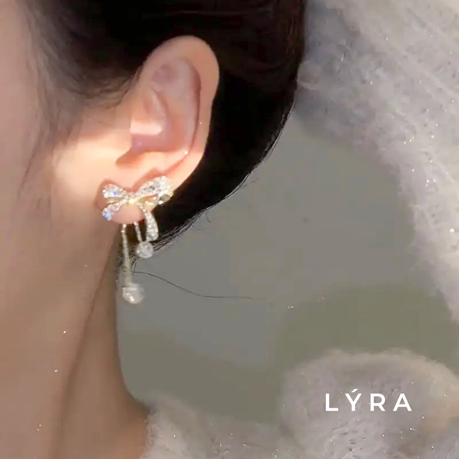 アクセサリー hanairoaiki ぐるぐるりぼん ピアス