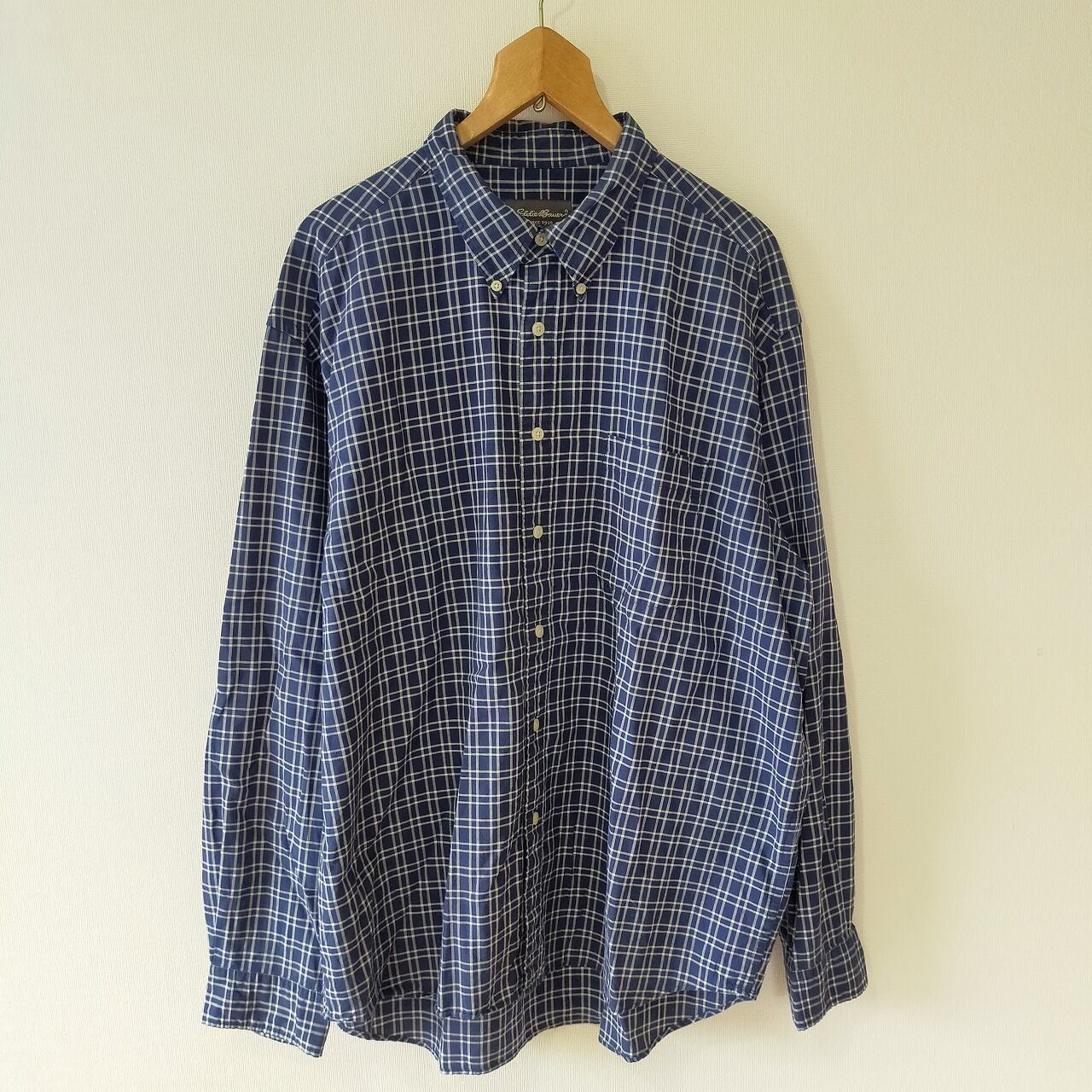 配色◎ 極美品 90s エディーバウアー チェックBDシャツ XL 配色◎ 極美品 90s エディーバウアー チェックBDシャツ XL