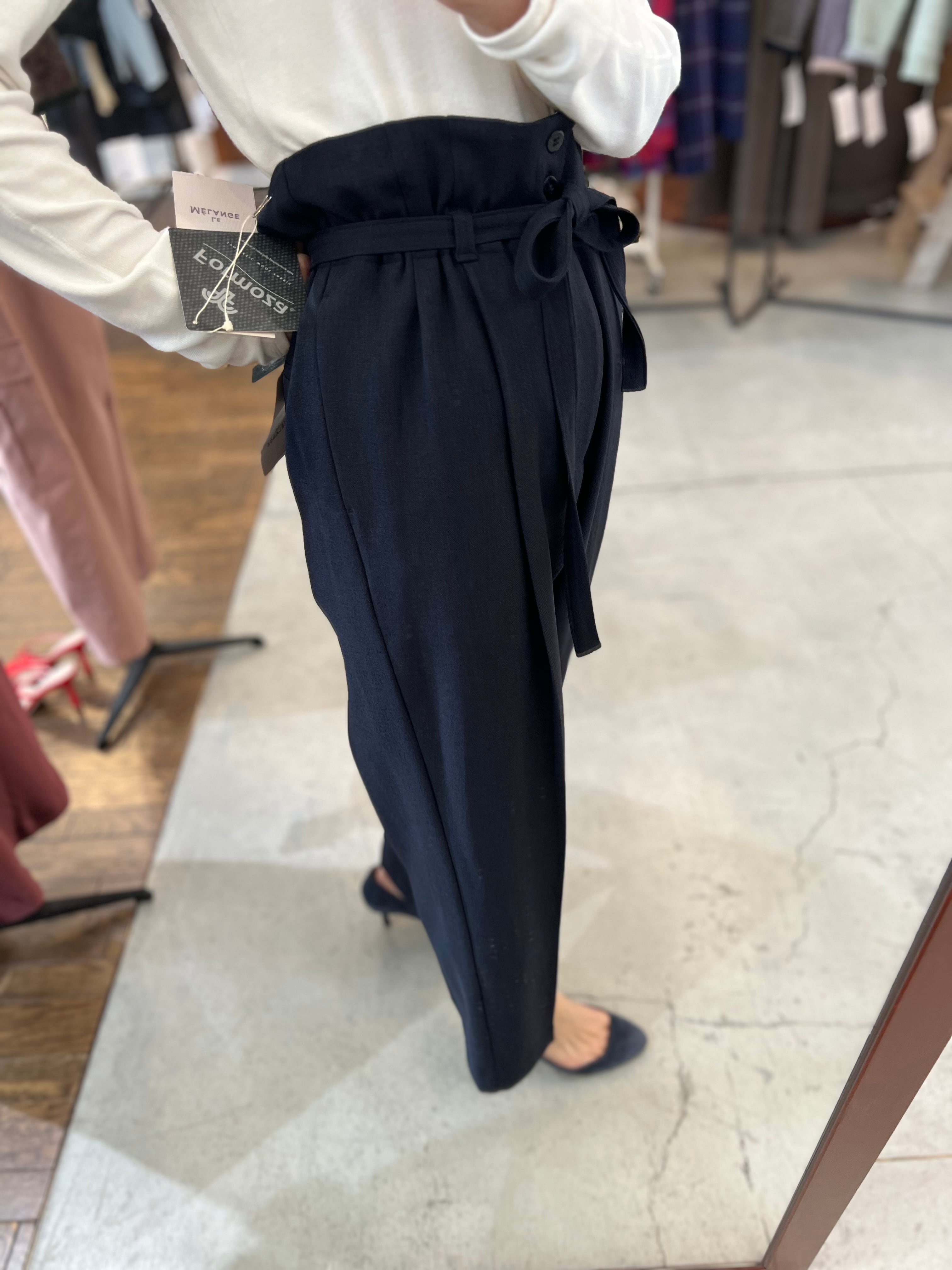 【LEMELANGE】ウールライクハイウェストパンツ