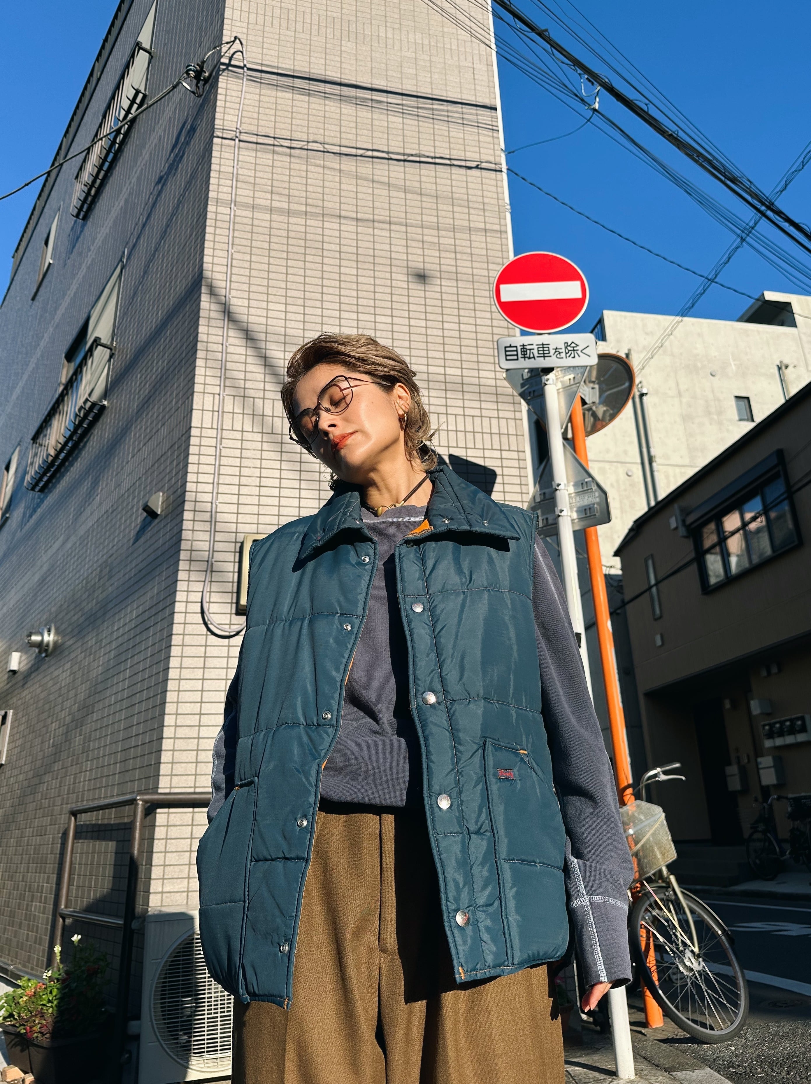 (OT737)70’s Wrangler down vest made in USA