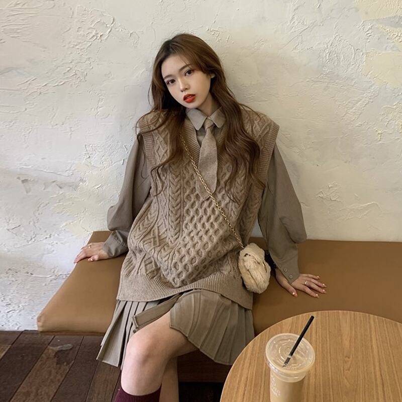 スタイルスプリングルーズニットシャツ スカート 春物 スーパーモール40810529174