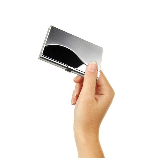 Liroyal 名刺入れ メンズ ステンレス鋼名刺入れ 名刺ケース ビジネス 薄型 男女兼用