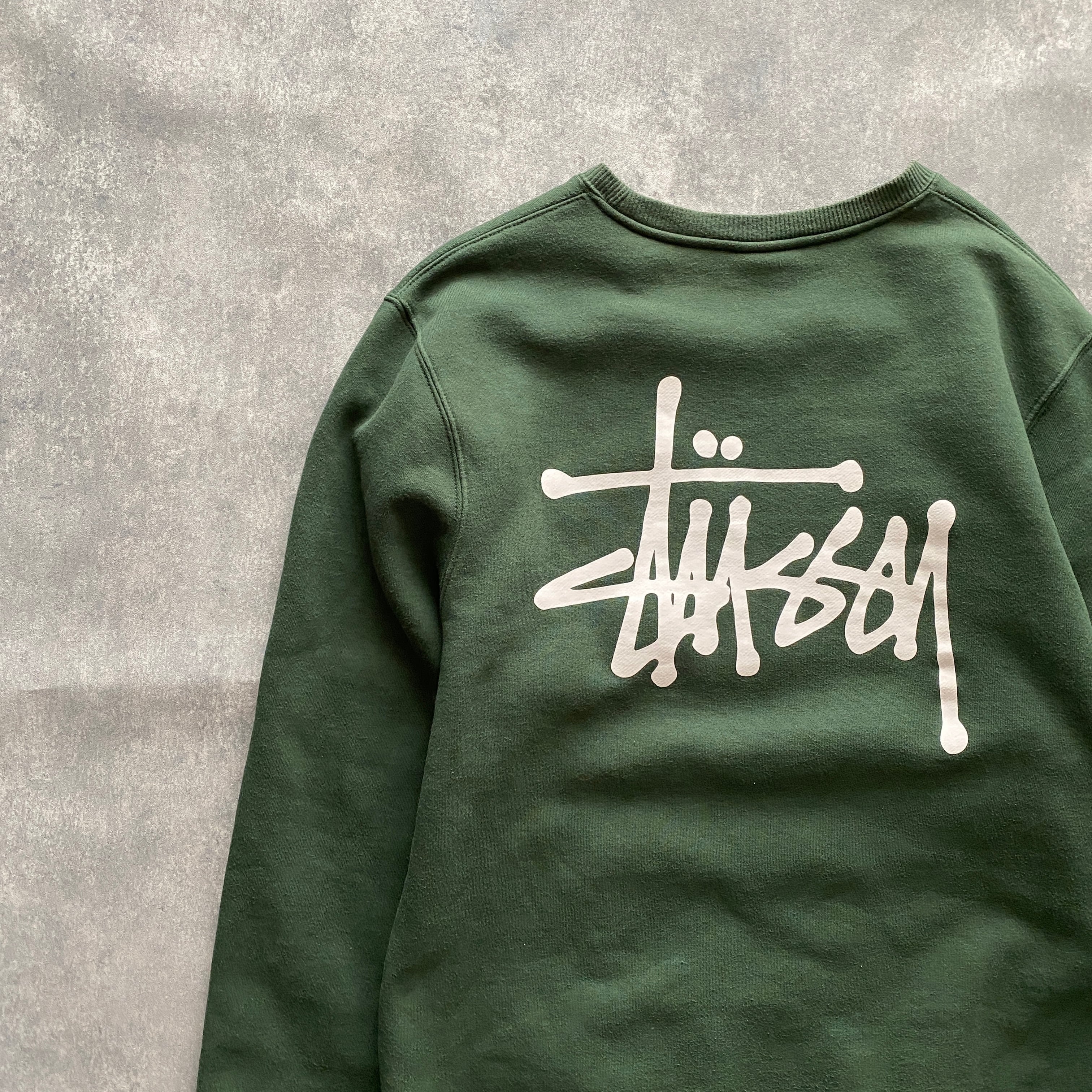 STUSSY Logo Print  ステューシー スウェット グリーン