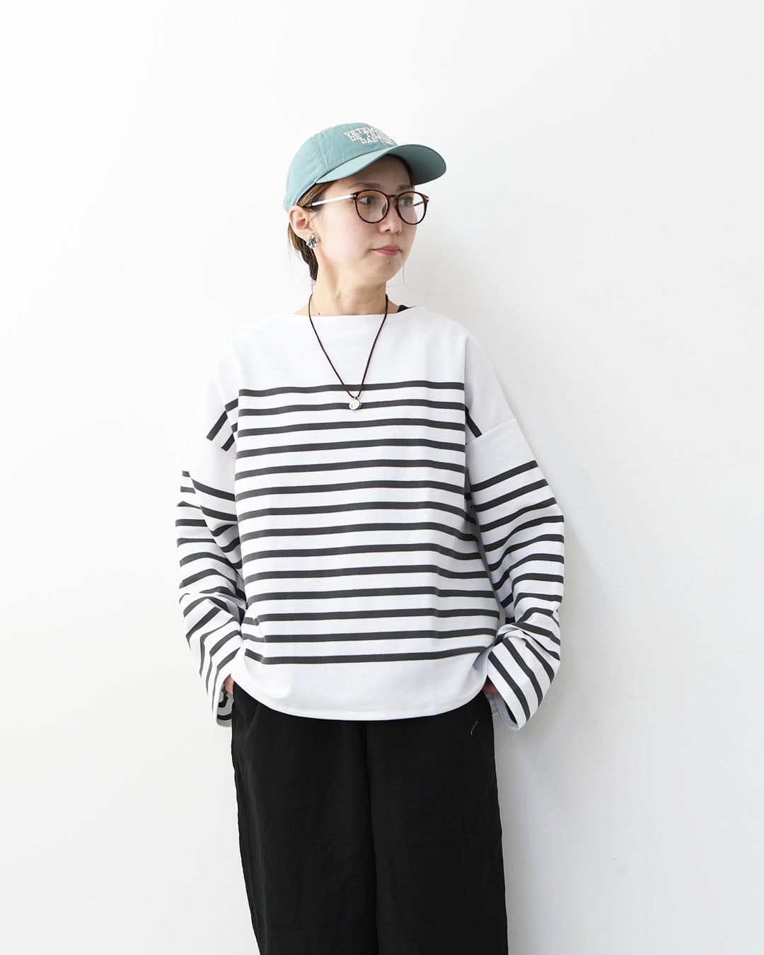 ORCIVAL [オーチバル・オーシバル] Rachel Boat Neck Wide Sailor T