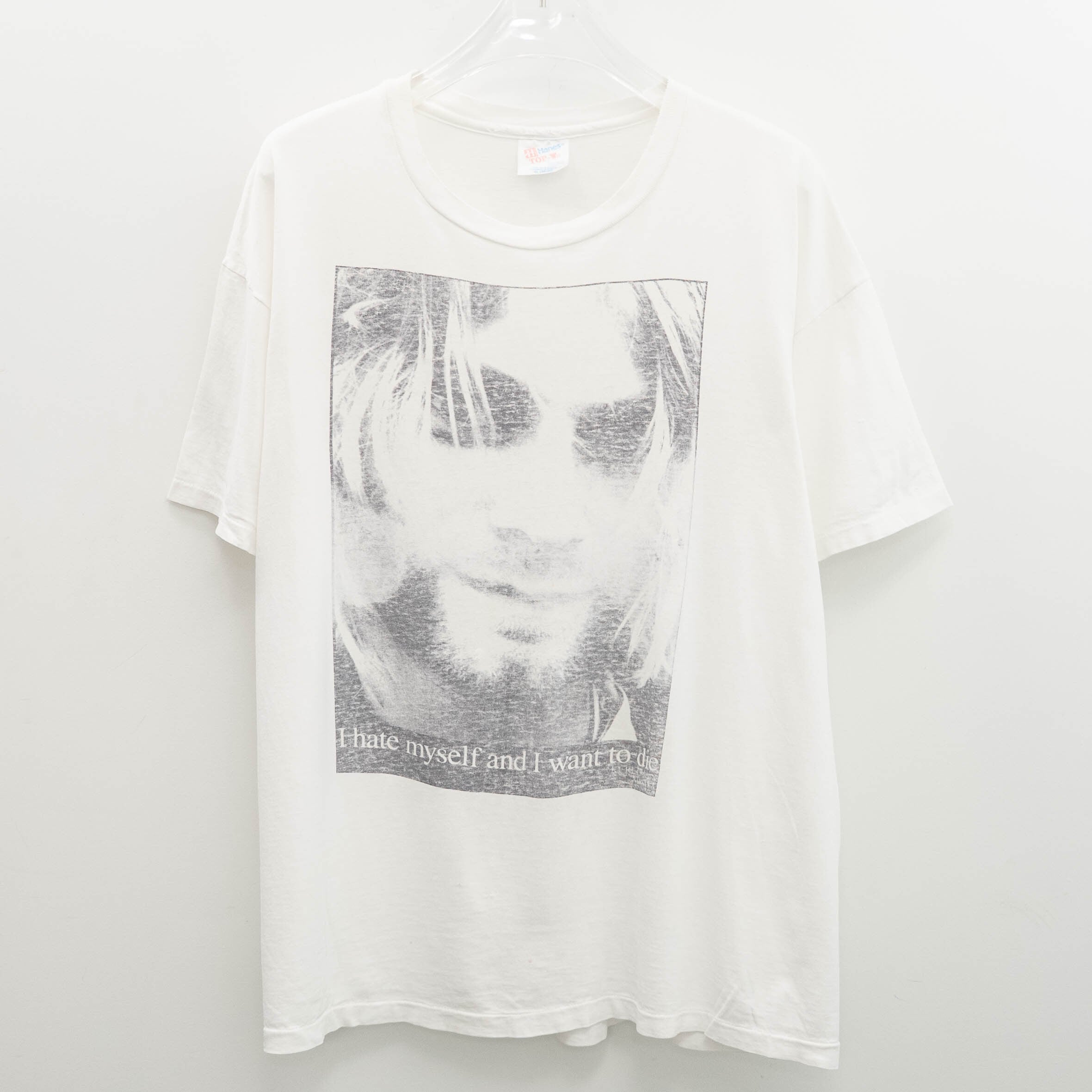 Nirvana " Kurt Cobain Memorial Boot " Hanes XL 【A8-656】