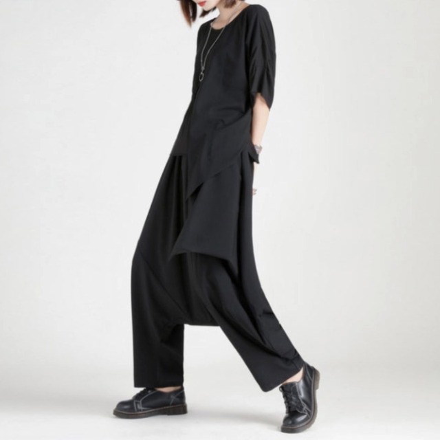 Draped sarouel wide pants C1578