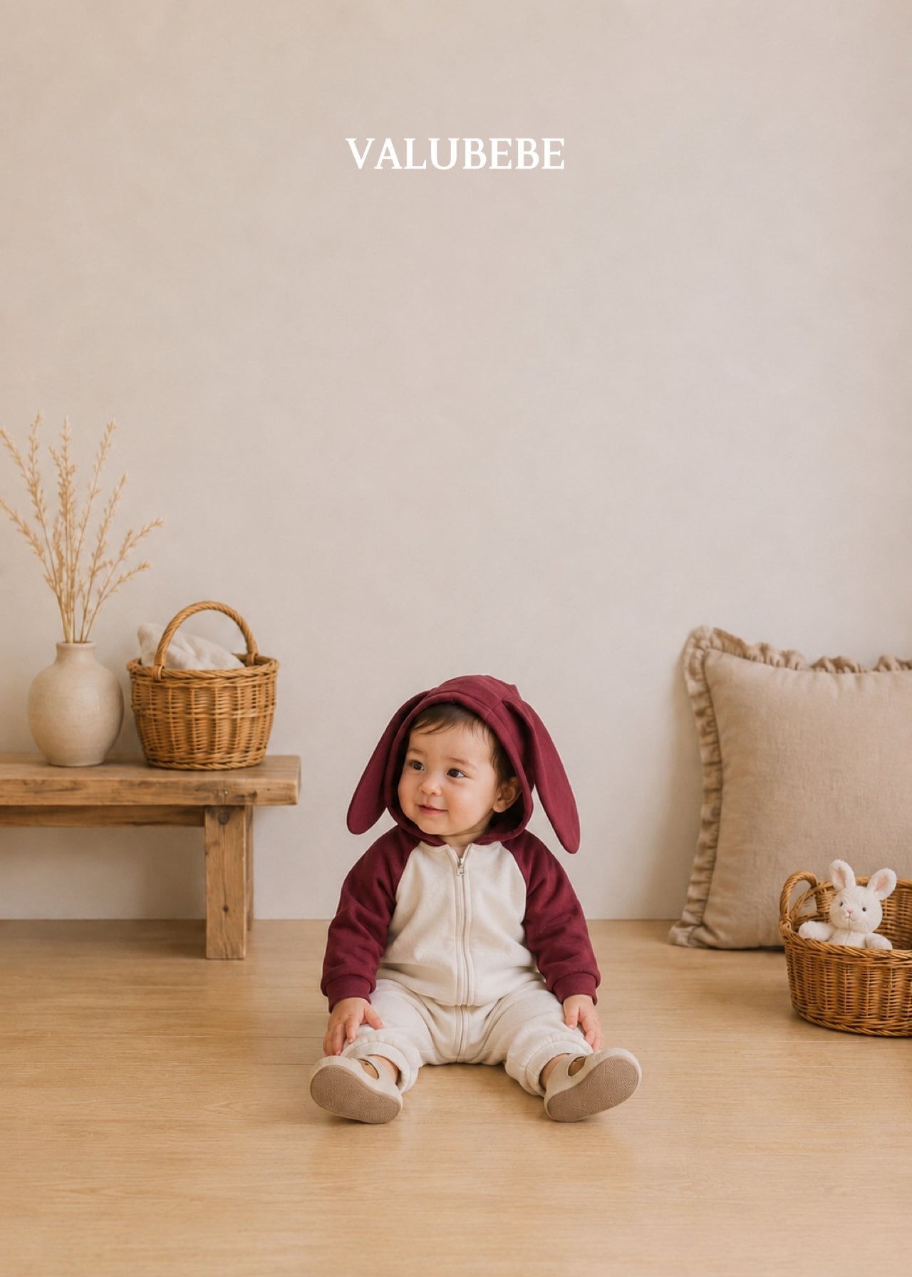 送料無料【予約】/ バニーフードジャンプスーツ / valubebe