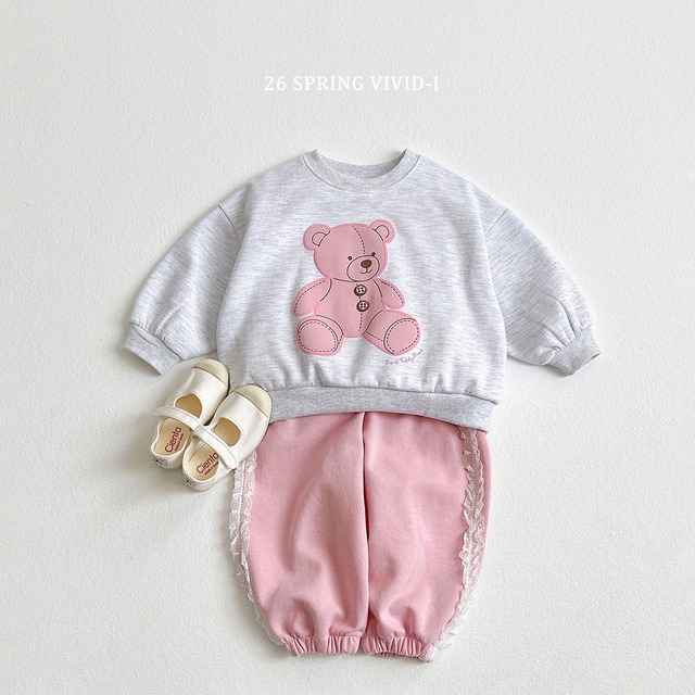 【取寄】vivid-i｜side lace pants｜サイドレースパンツ｜XS-JM｜kids&jr｜26 spring