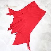 社交ダンス 衣装 スタンダード ラテン スカート レッスンウェア Cuple by T.D.F. TAKA DANCE タカダンス レッド系 赤 派手 スカート 社交ダンス衣装 伸縮性 レディース ダンスウェア フレアスカート インナーパンツ付き Mサイズ ポリエステル ポリウレタン 赤色 フォーマル 練習着 踊りやすい