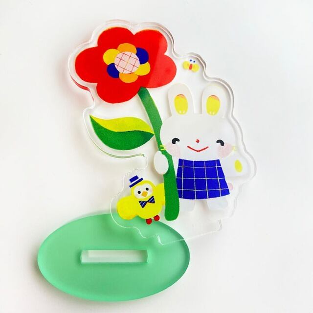 アクリルスタンド「赤い花といっしょに」/ アクスタ / にしみやちえ
