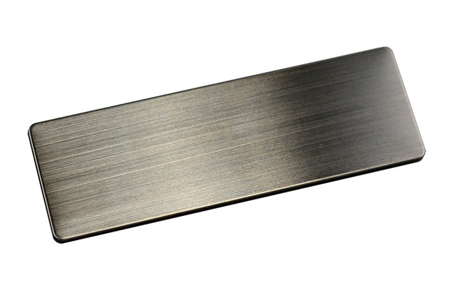 金属無地名札（ｽﾃﾝﾚｽ-銀タイプ）60×20ミリ　安全ﾋﾟﾝ留め具