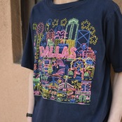 89's DALLAS neon color print souvenir tee