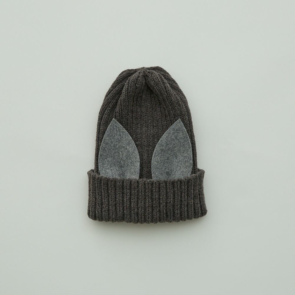 eLfin Folk 23AW 〉Beast beanie / elf-232A33 / 帽子 / gray | 世界の