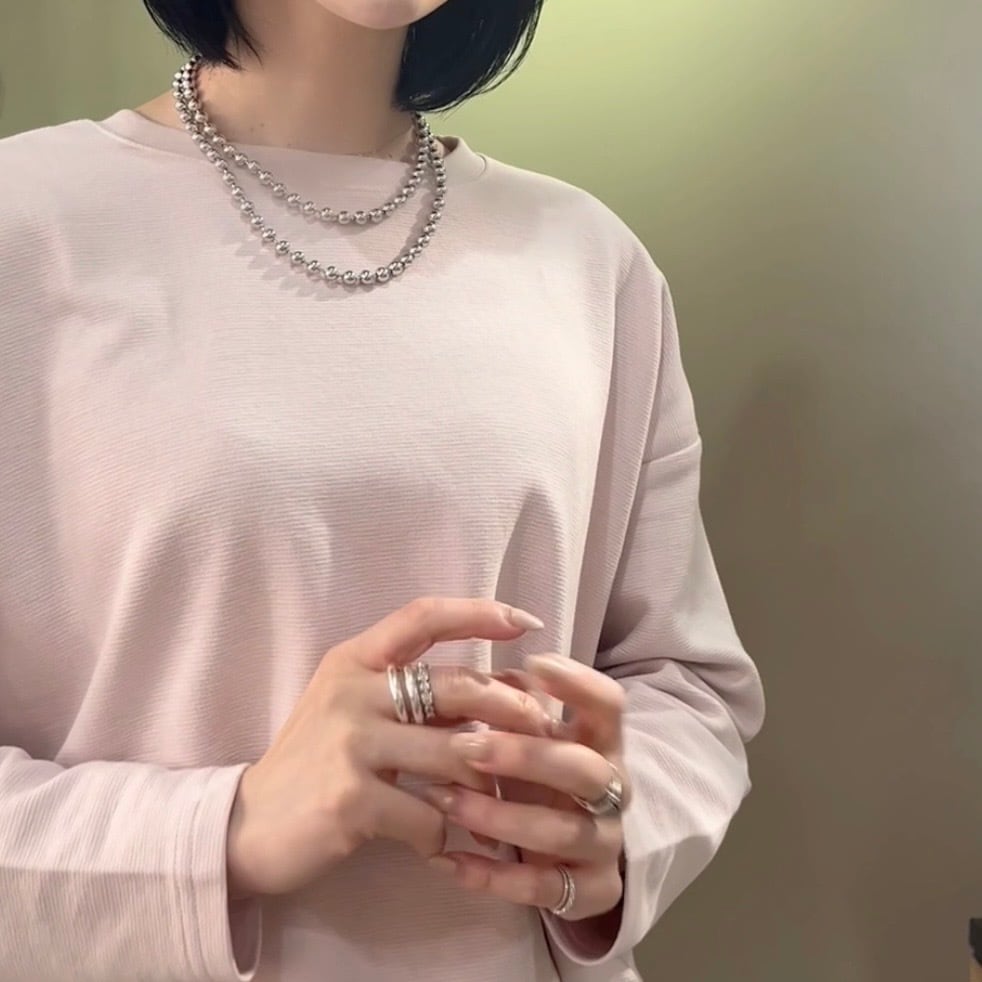 Christian Dior】2233 DIOR ロングボールチェーンネックレス 92cm 2way