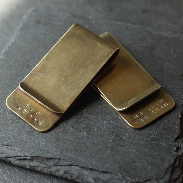 ◆真鍮 マネークリップ 【Quote Money Clip -名言集-】