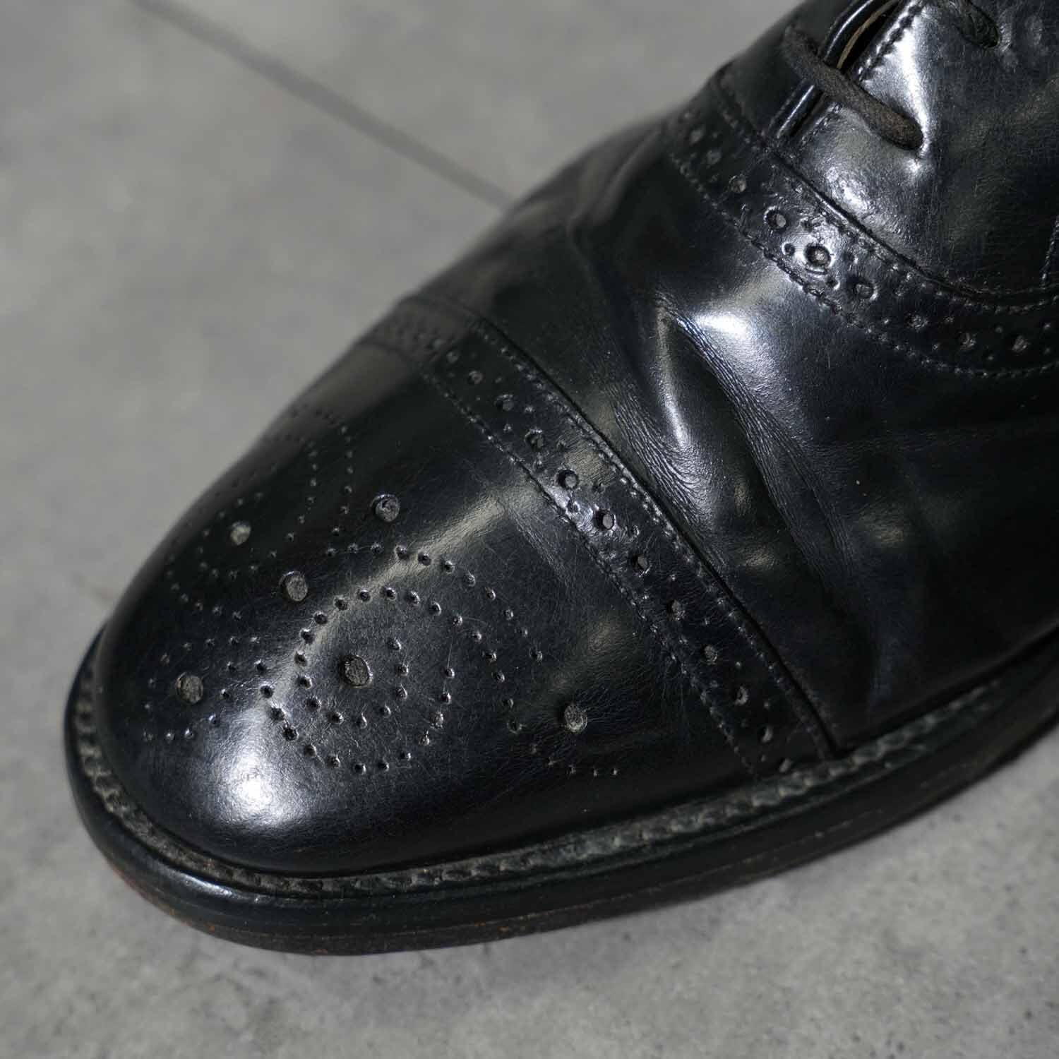 Loake ローク ウイングチップ レザーシューズ ブラック イングランド製