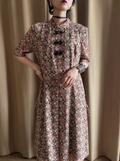 Victoire floral china button dress-5215-4