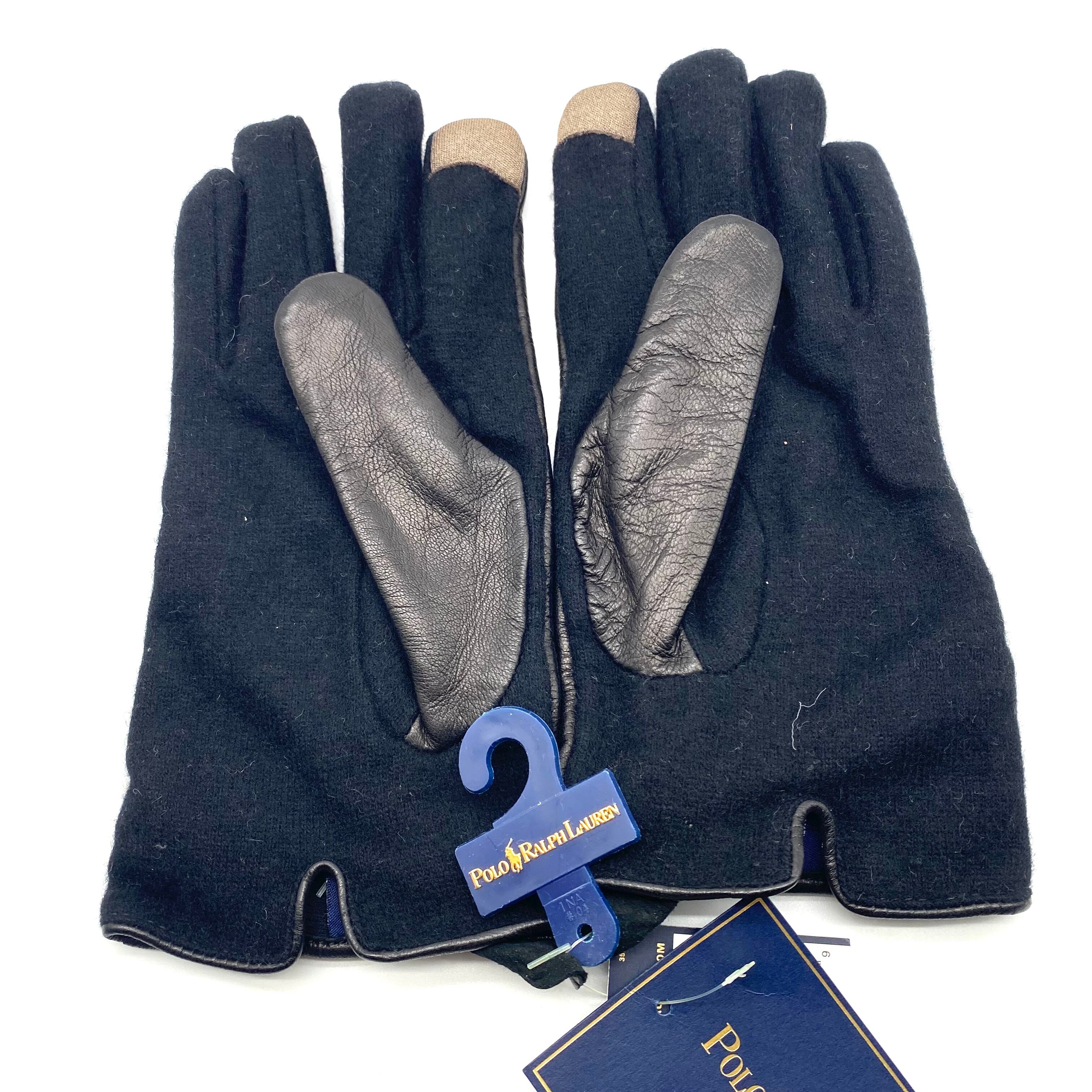 Polo Ralph Lauren Leather Glove Black M Size / ポロラルフローレン