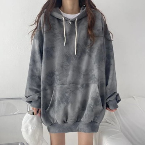 パーカー スウェットシャツ女性フード付き2024新しい女性の緩い秋と冬は中わたのジャケットを厚化粧