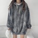 パーカー スウェットシャツ女性フード付き2024新しい女性の緩い秋と冬は中わたのジャケットを厚化粧