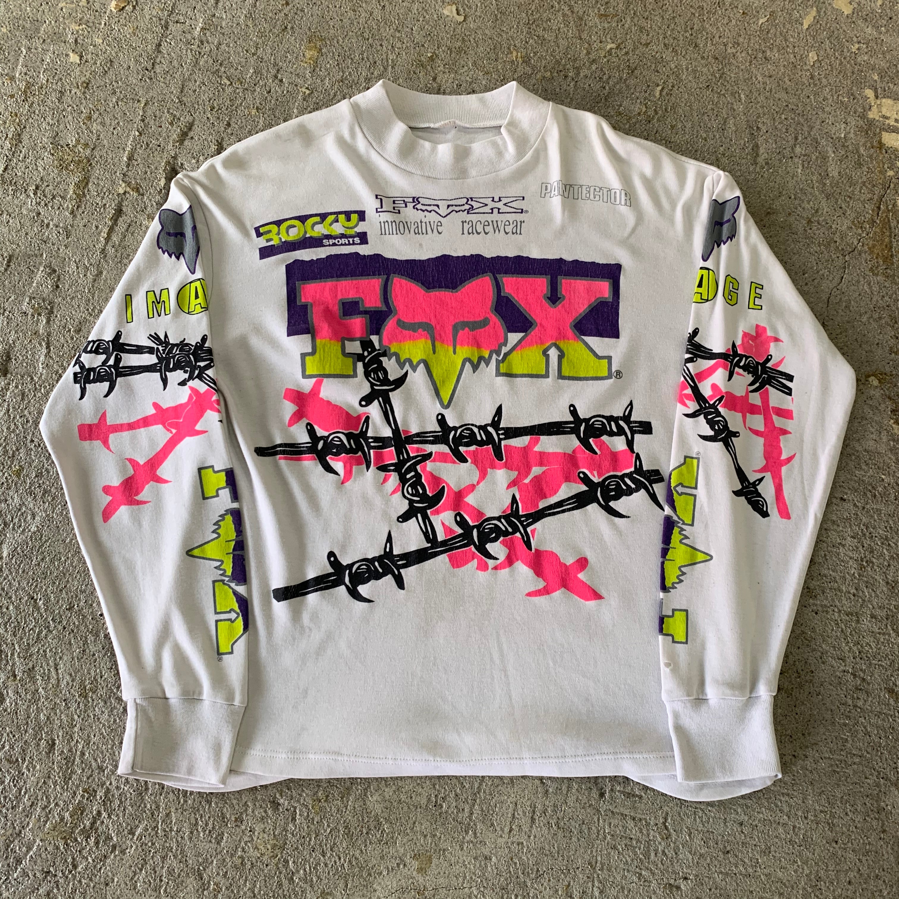 90s FOX L/S T-shirt | What’z up powered by BASE